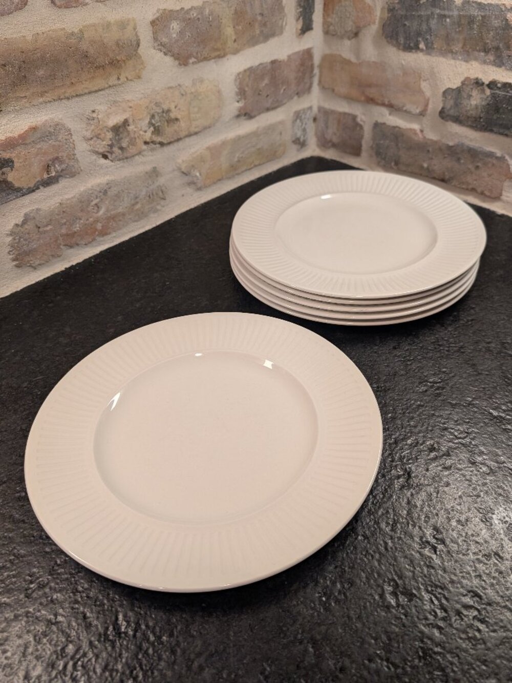 Set of (6) Vintage Johnson Brothers ATHENA 10" Dinner Plates
